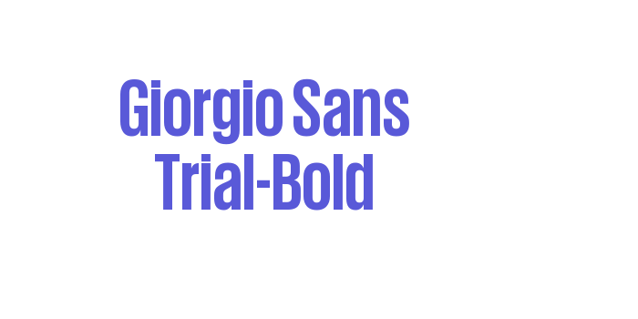 Giorgio Sans Trial-Bold Font Download