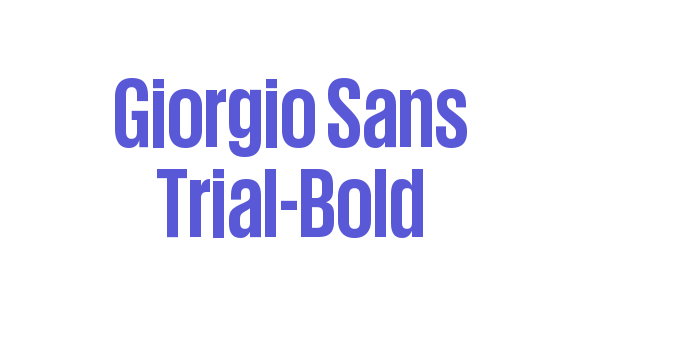 Giorgio Sans Trial-Bold Font