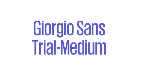 Giorgio Sans Trial-Medium Font Download