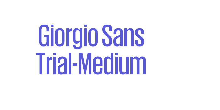 Giorgio Sans Trial-Medium Font