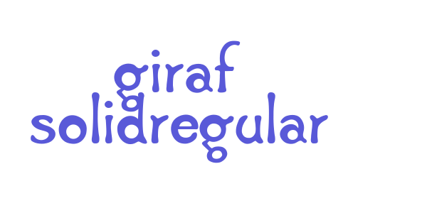 Giraf SolidRegular font