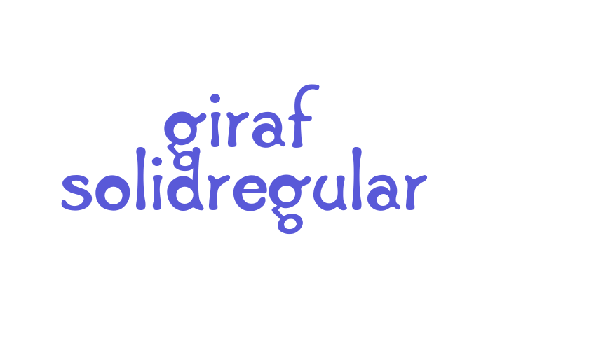 Giraf SolidRegular Font Download