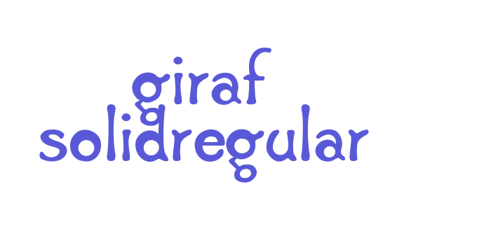 Giraf SolidRegular Font Download