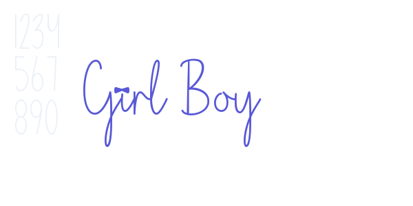 Girl Boy font free