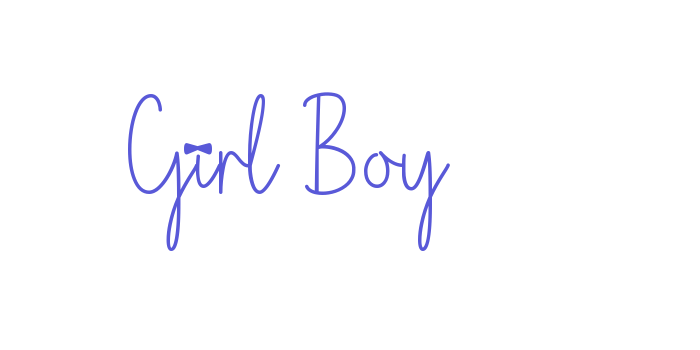 Girl Boy Font