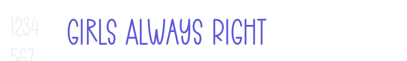 Girls Always Right font