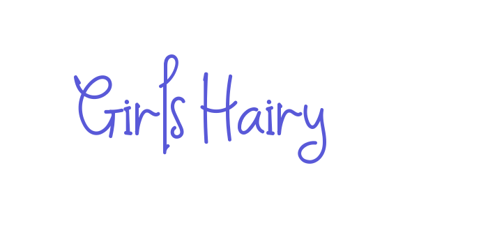 Girls Hairy Font