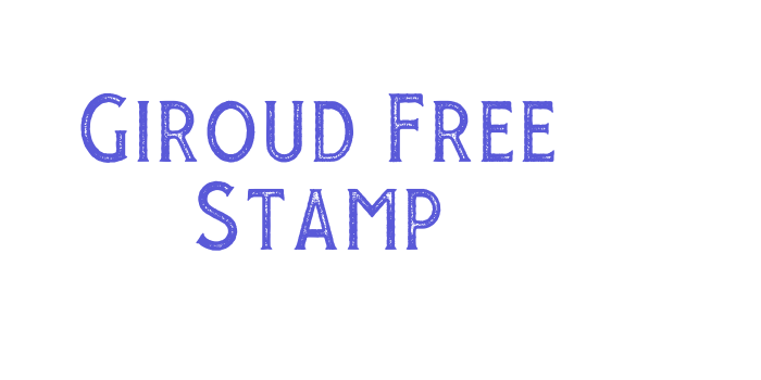 Giroud Free Stamp Font Download