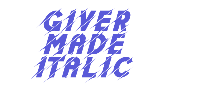 Giver Made Italic Font Download