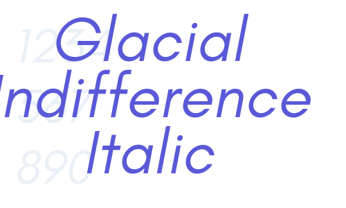 Glacial Indifference Italic Font