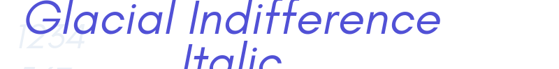 Glacial Indifference Italic-font