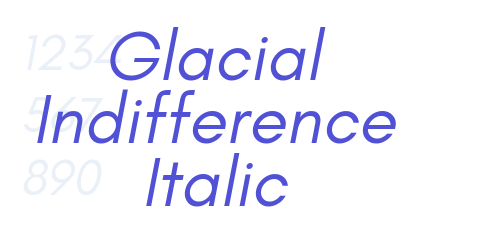 Glacial Indifference Italic-font-download