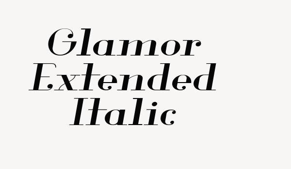 Glamor Extended Italic Font