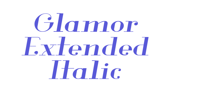 Download Glamor Extended Italic Font