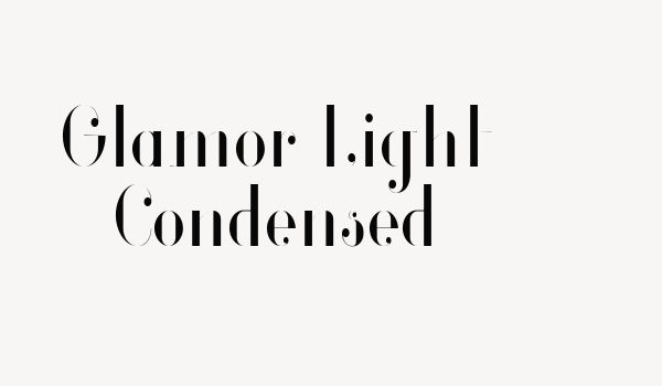 Glamor Light Condensed Font