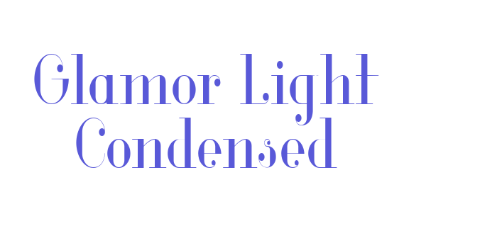 Glamor Light Condensed Font