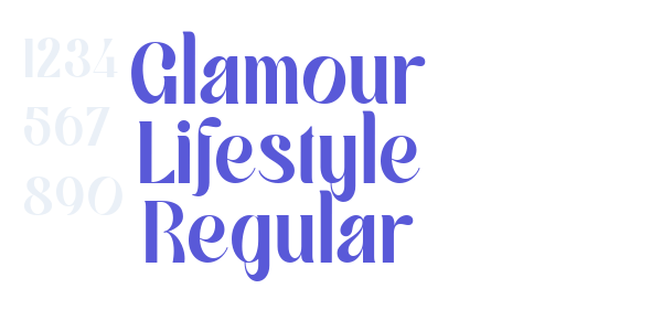 Glamour Lifestyle Regular font free