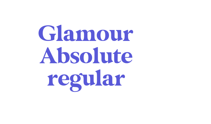 Glamour Absolute regular Font