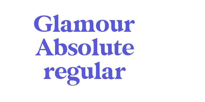 Glamour Absolute regular Font Download