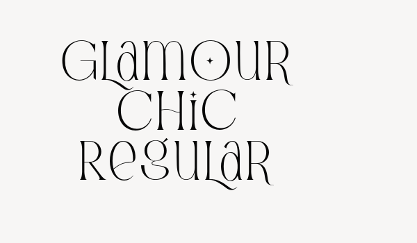 Glamour Chic Regular Font