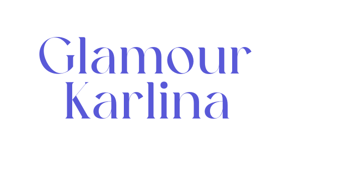 Glamour Karlina Font