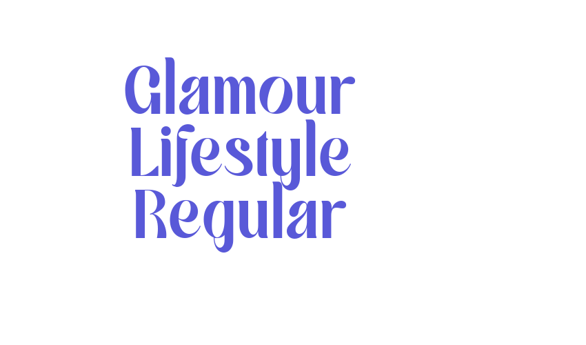 Glamour Lifestyle Regular Font Download