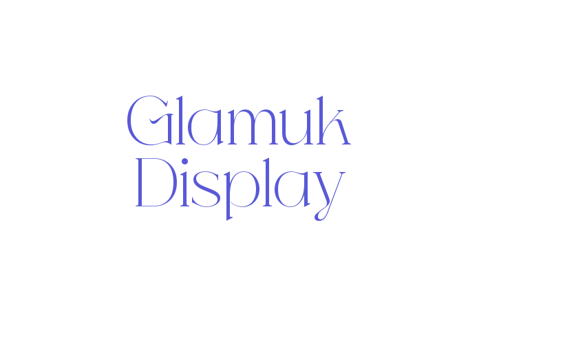 Glamuk Display Font Download