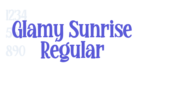 Glamy Sunrise Regular font free