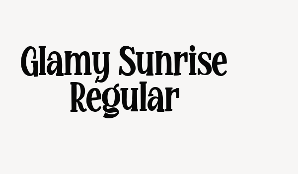 Glamy Sunrise Regular Font