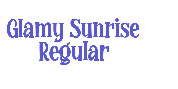 Glamy Sunrise Regular Font