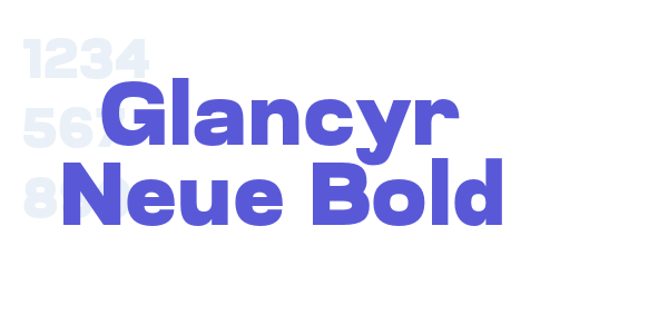 Glancyr Neue Bold font free