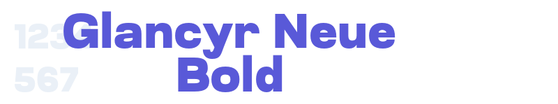 Glancyr Neue Bold-related font