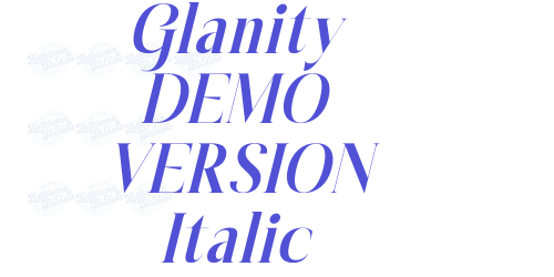 Glanity DEMO VERSION Italic-font-download