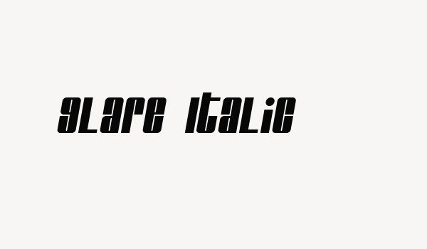 Glare Italic Font