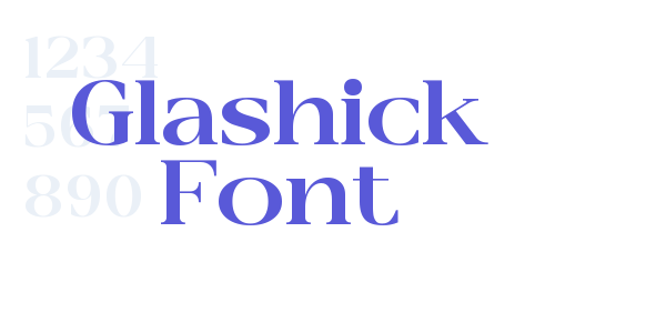 Glashick Font font free