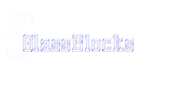 GlassBlocks font