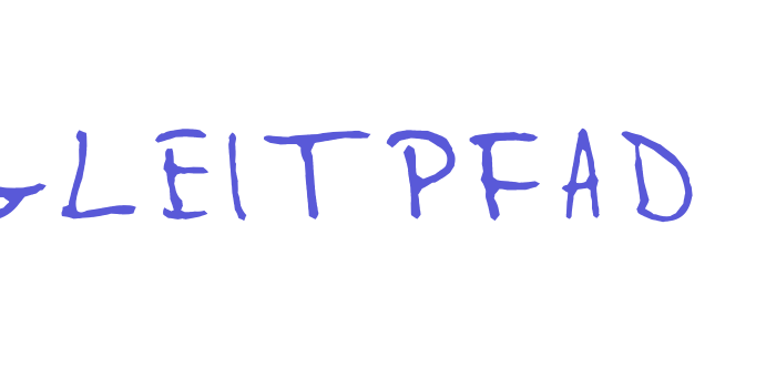 Gleitpfad Font