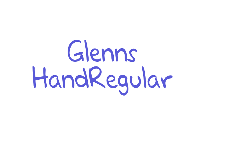 Glenns HandRegular Font Download