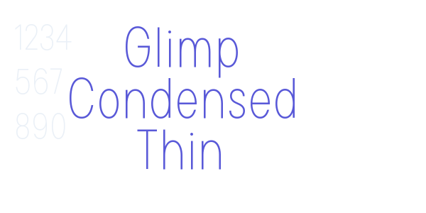 Glimp Condensed Thin font free