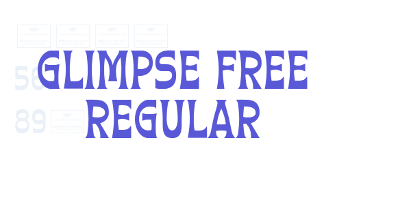 Glimpse Free Regular font free