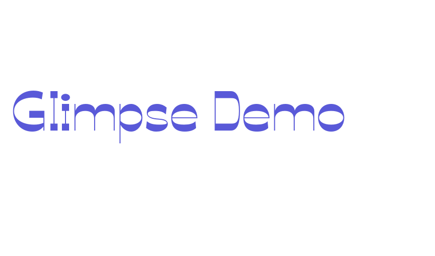 Glimpse Demo Font Download