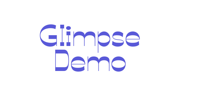 Glimpse Demo Font Download