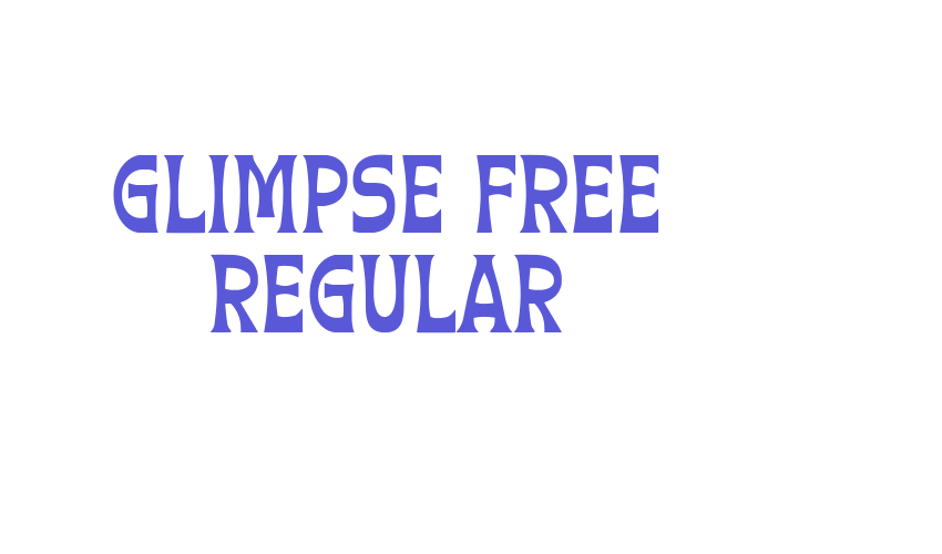 Glimpse Free Regular Font