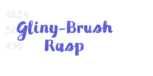 Gliny-Brush Rasp font free