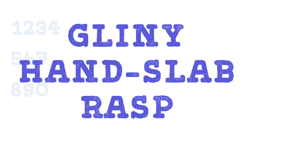 Gliny Hand-Slab Rasp font free