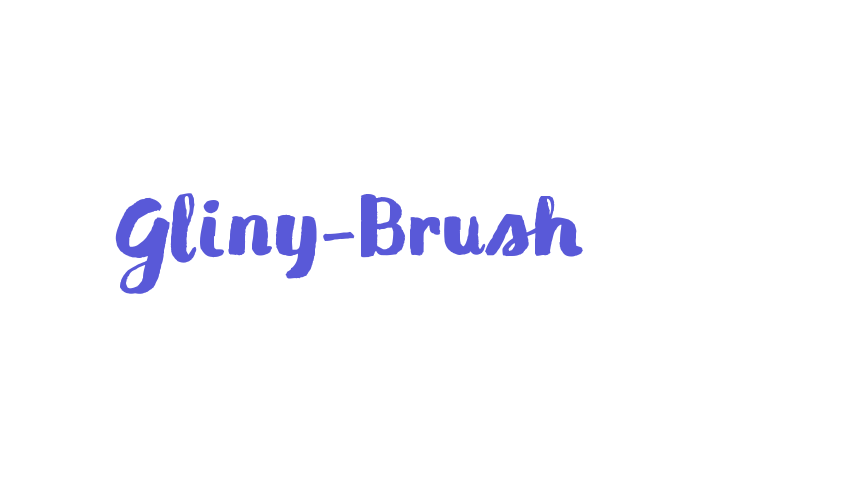 Gliny-Brush Font