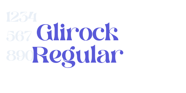 Glirock Regular font