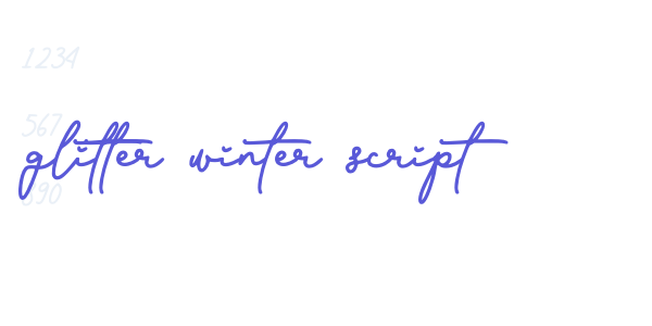 Glitter Winter Script font free