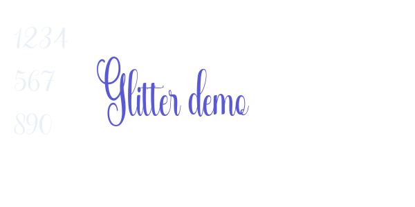 Glitter demo font free