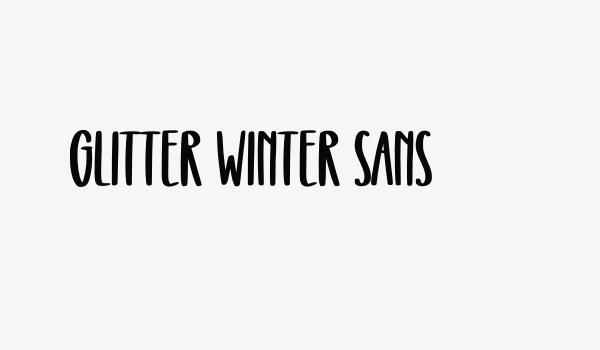 Glitter Winter Sans Font